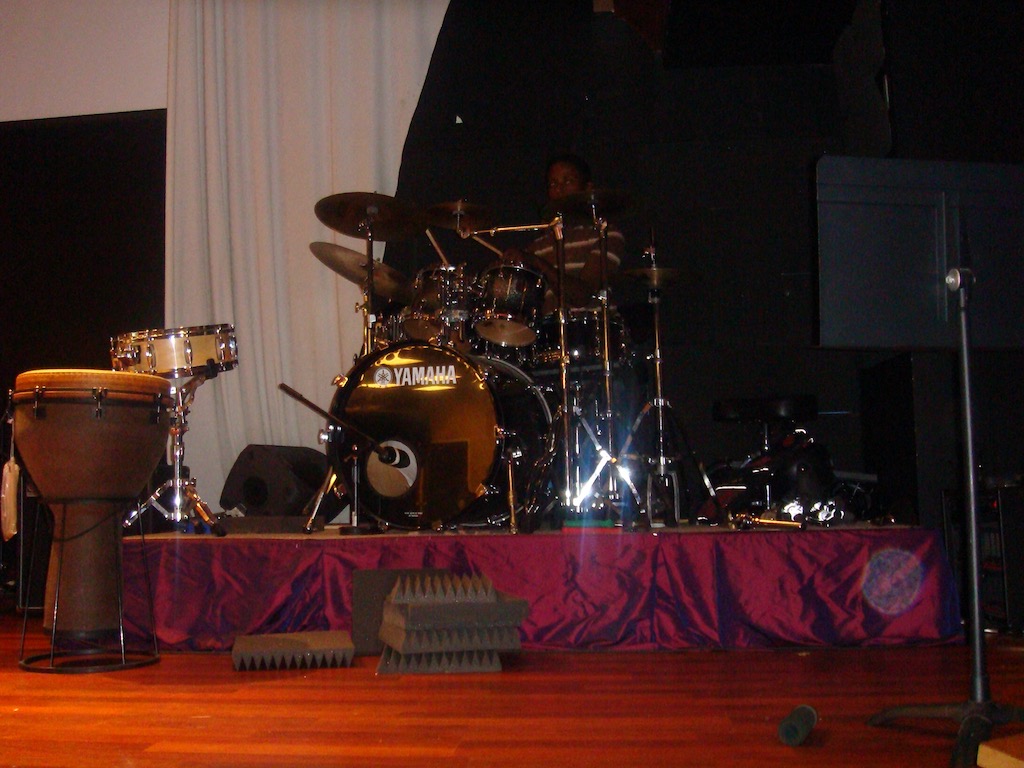 Jean on drums